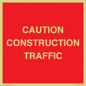 CAUTION CONSTRUCTION TRAFFIC